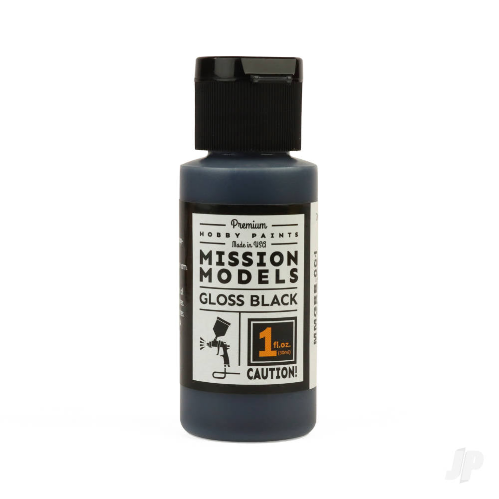 Mission Models Gloss Black Base for Chrome, 1oz MMPGBB001 1