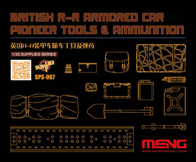 British R-R Armored Car Pioneer Tool Resin