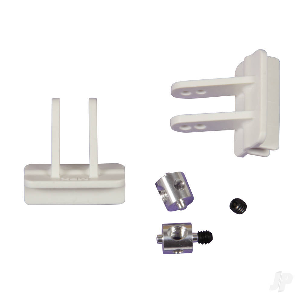 Multiplex Multiplex Hinges FUNRAY 12x20 w.connection 2 Set MPX1-00127 - RC Aircraft Spares