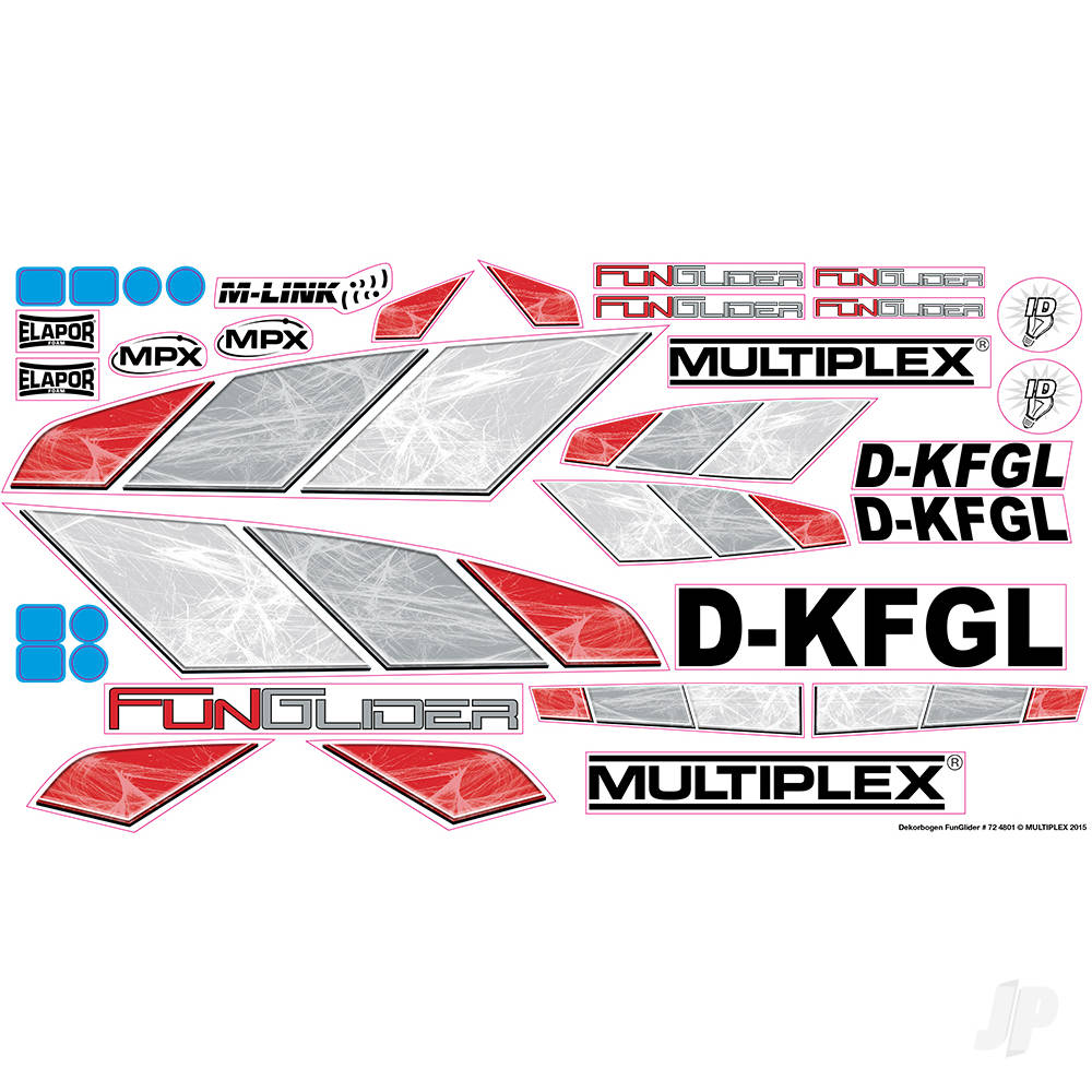 Multiplex Decal Set FunGlider 724801 MPX724801