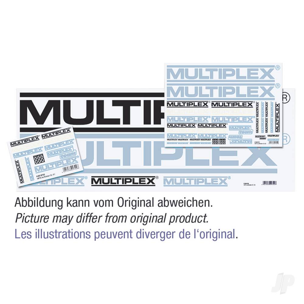 Multiplex Sticker Set MULTIPLEX-Logo Black/White/Silver 3 MPX855701