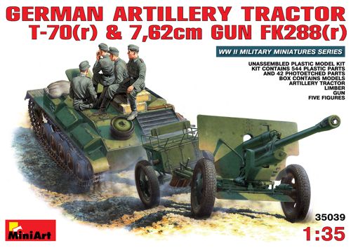 Miniart 1:35 - German  T-70 Artillery Tractor & 7.62cm Gun
