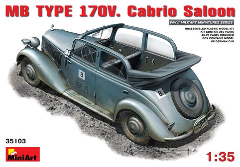 Miniart 1:35 - MB Type 170V German Cabrio Saloon