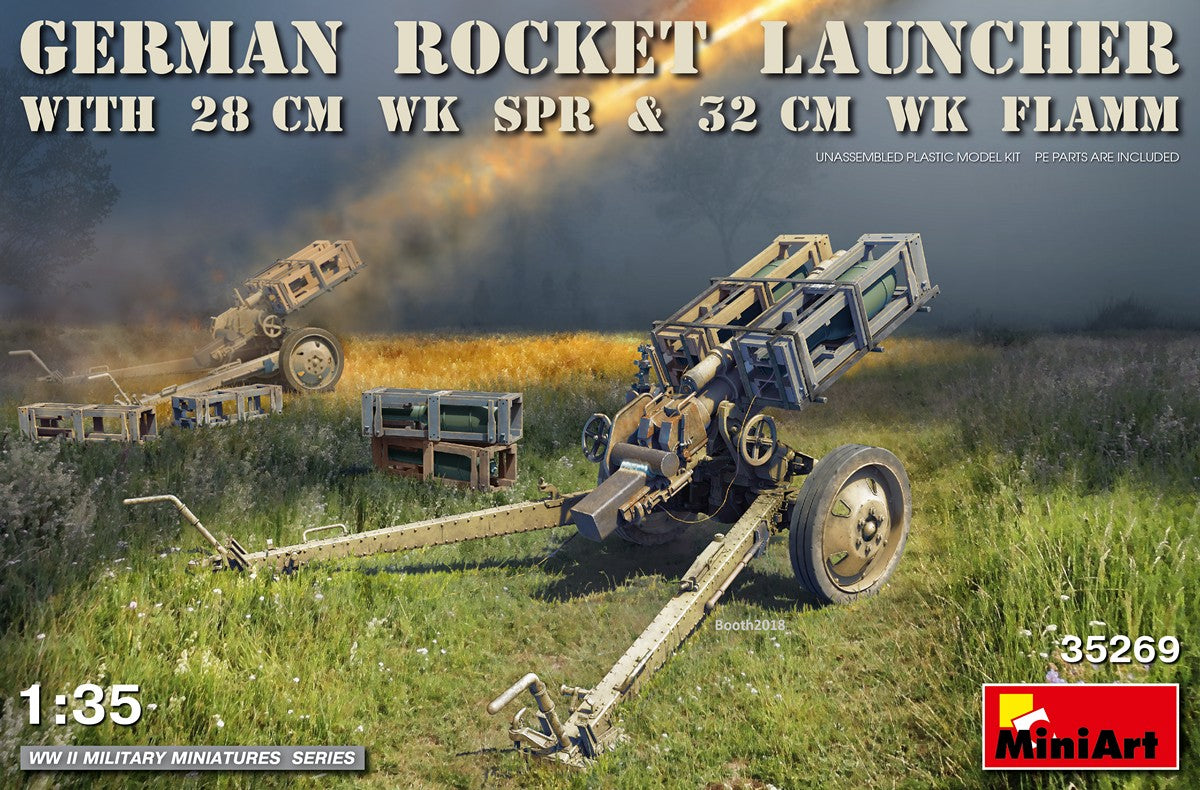 GERMAN ROCKET LAUNCHER with 28cm WK Spr & 32cm WK Flamm