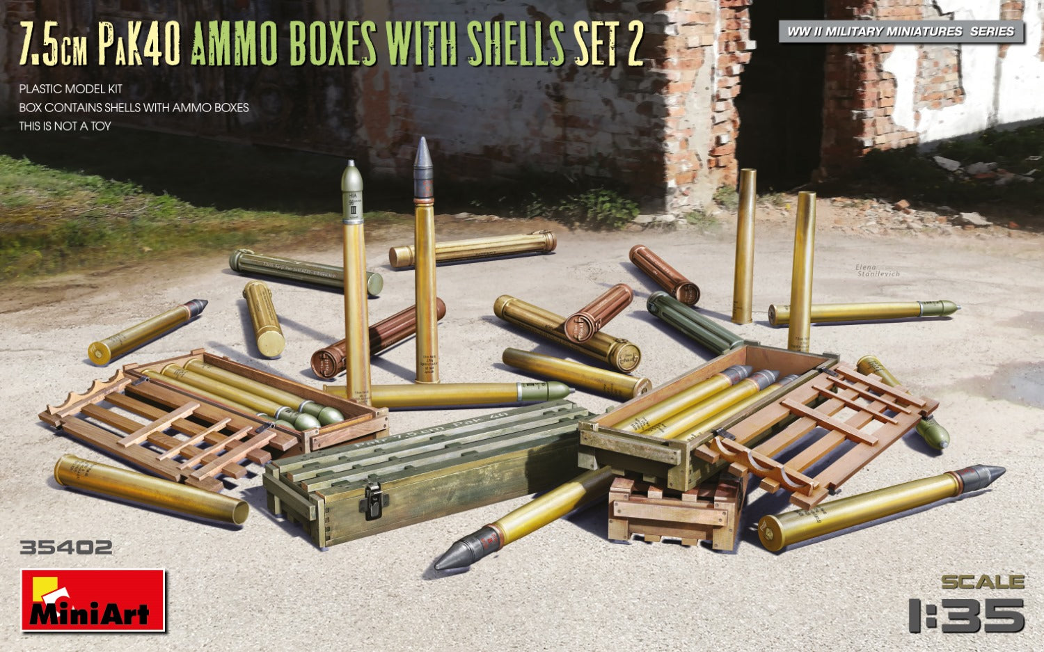 MiniArt 7.5cm PaK40 AMMO BOXES - MT35402
