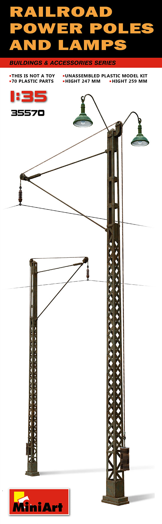 Miniart 1:35 - Railroad Power Poles and Lamps