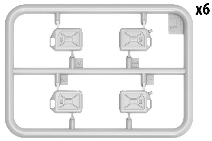PLASTIC BARRELS & CANS Kit contents plastic models of Barrels & CansDecal Sheet is Included