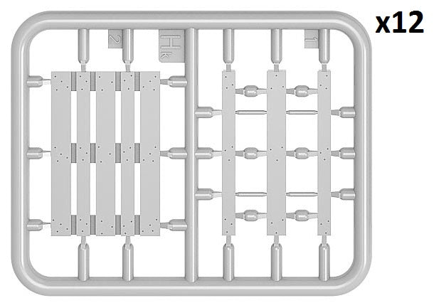 MiniArt Wooden pallets x 12. Unassembled Plastic Model Kit including decals