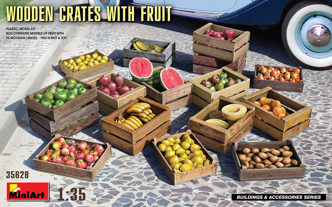 Miniart 1:35 - Wooden Crates with Fruit