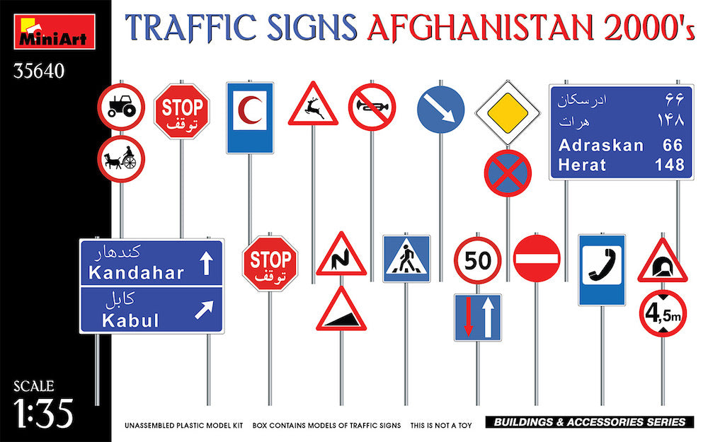 Miniart 1:35 - Traffic Signs Afghanistan 2000's