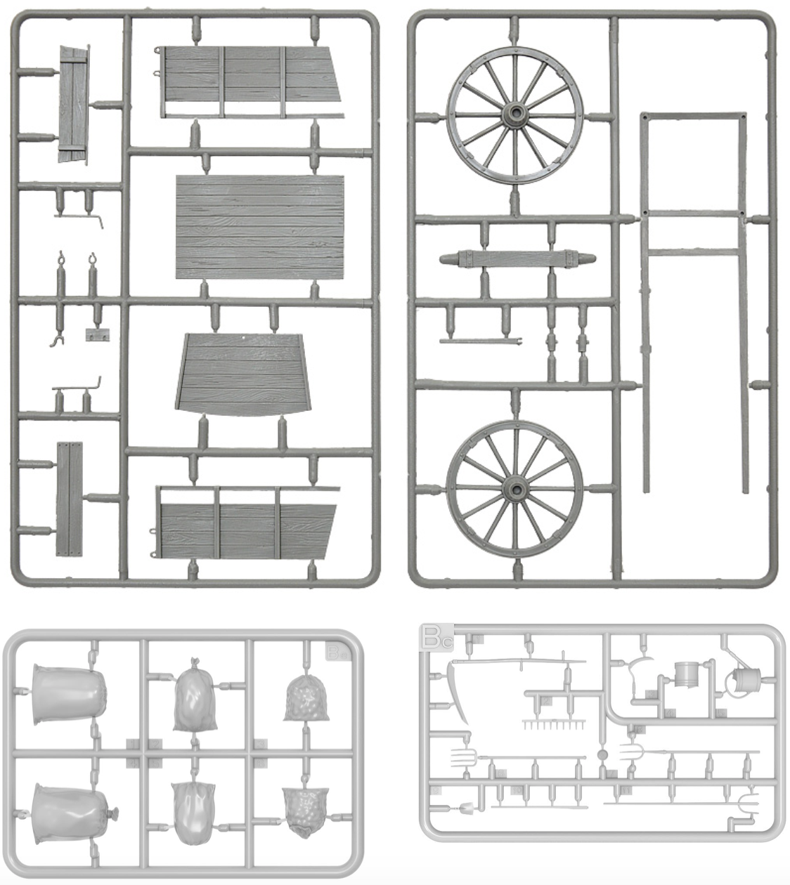 FARM CART & VILLAGE ACCESSORIESBox Contains Models of Wooden Cart & Accessories