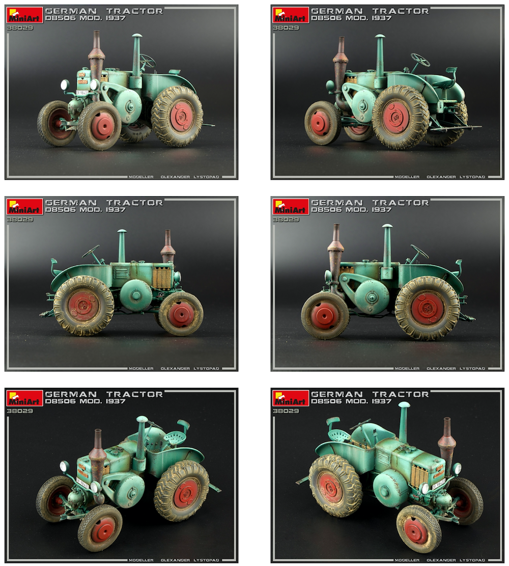 GERMAN TRACTOR D8506 MOD. 1937 UNASSEMBLED PLASTIC MODEL KITBOX CONTAINS MODEL OF TRACTORDECAL SHEET IS INCLUDEDPE PARTS ARE INCLUDEDCLEAR PARTS INCLUDED