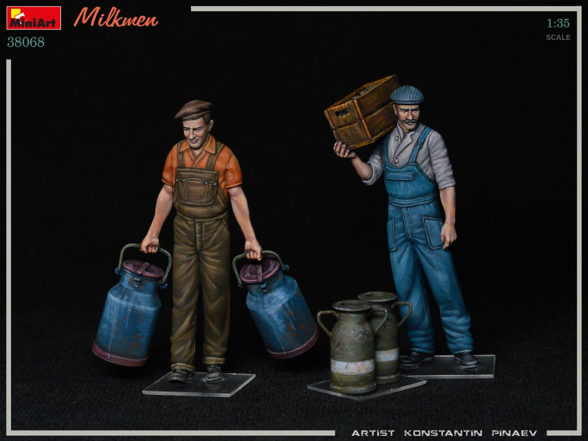 MILKMEN Kit Contains Models of 2 Figures & Cans/churns