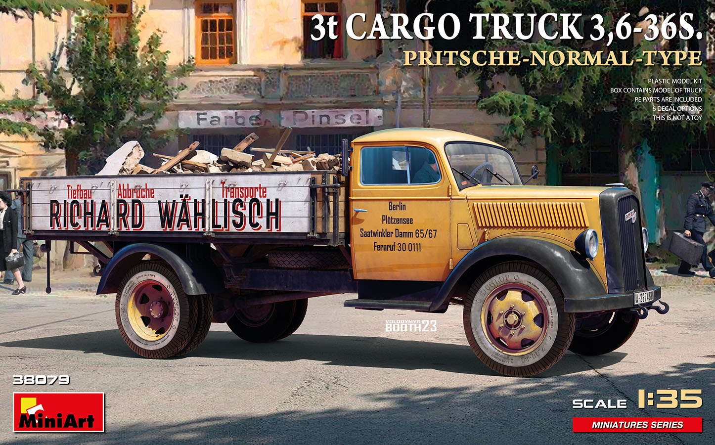 Miniart 1:35 - 3t Cargo Truck, 3,6-36S Pritsche Normal Type