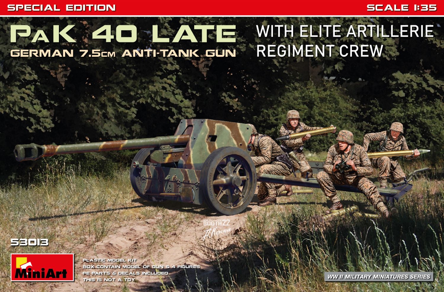 Miniart 1:35 - German 7.5 PaK 40 Late w/ Elite Crew
