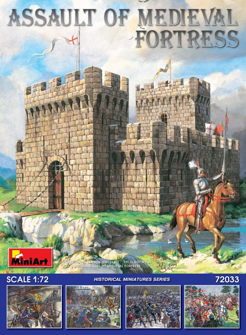 Assault of Medieval Fortress Kit include models of Medieval Fortress with Figures and Assault Units