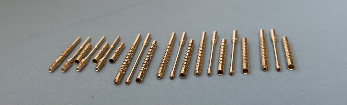 North-American B-25J Mitchell Browning cal. 50 barrels set – 26 brass parts, modification 'A' with Side Guns Browning cal. 50 special end (designed to be used with Hong Kong Models kits)