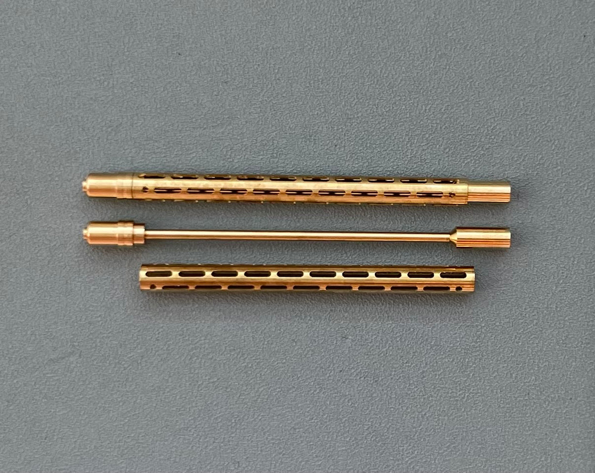 Barrel of CS machine gun Vz.30 Czechoslovak gun machine from year 1930 to start WW II – 4 brass parts