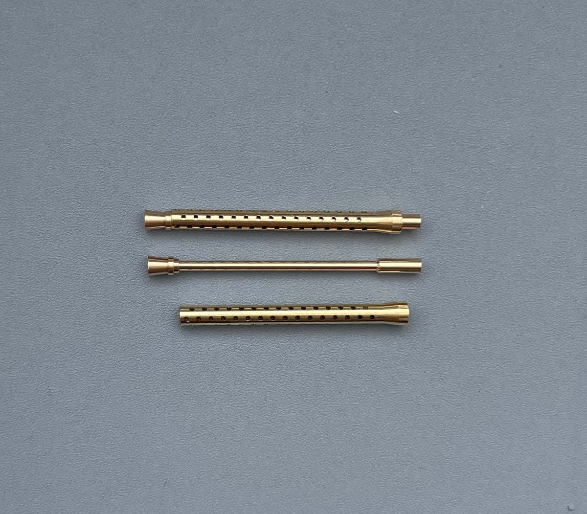 Gun barrels for Messerschmitt Bf-109E-1 – 4 brass parts (designed to be used with Eduard kits)