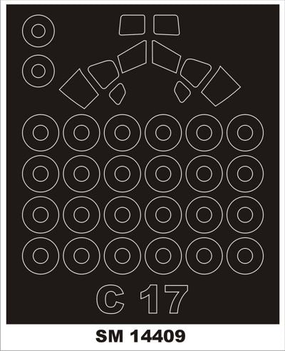 Boeing C-17 GLOBEMASTER (outside only canopy masks) (designed to be used with Revell kits)