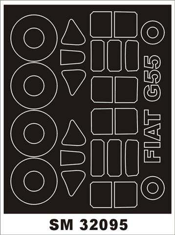 FIAT G.55 canopy frame paint masks (inside and outside) (designed to be used with Pacific Coast Models kits)