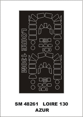 Loire 130M canopy frame paint masks (inside and outside) (designed to be used with Azur kits)