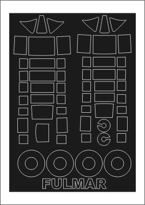 FAIREY FULMAR Mk.I canopy frame paint masks (inside and outside) (designed to be used with MPM kits)[NF.II]