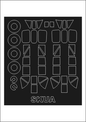 Blackburn Skua Mk.II canopy frame paint masks (inside and outside) (designed to be used with Special Hobby kits)