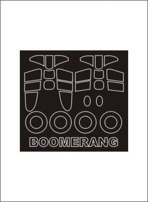 CAC CA-12 Boomerang canopy frame paint masks (inside and outside) (designed to be used with Special Hobby kits)