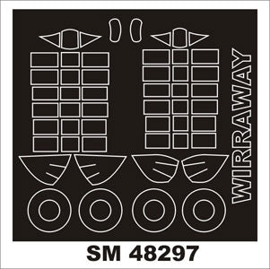 CAC CA-9 Wirraway canopy frame paint masks (inside and outside) (designed to be used with Special Hobby kits)