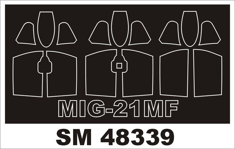 Mikoyan MiG-21 canopy frame paint masks (inside and outside) (designed to be used with EDUARD kits)