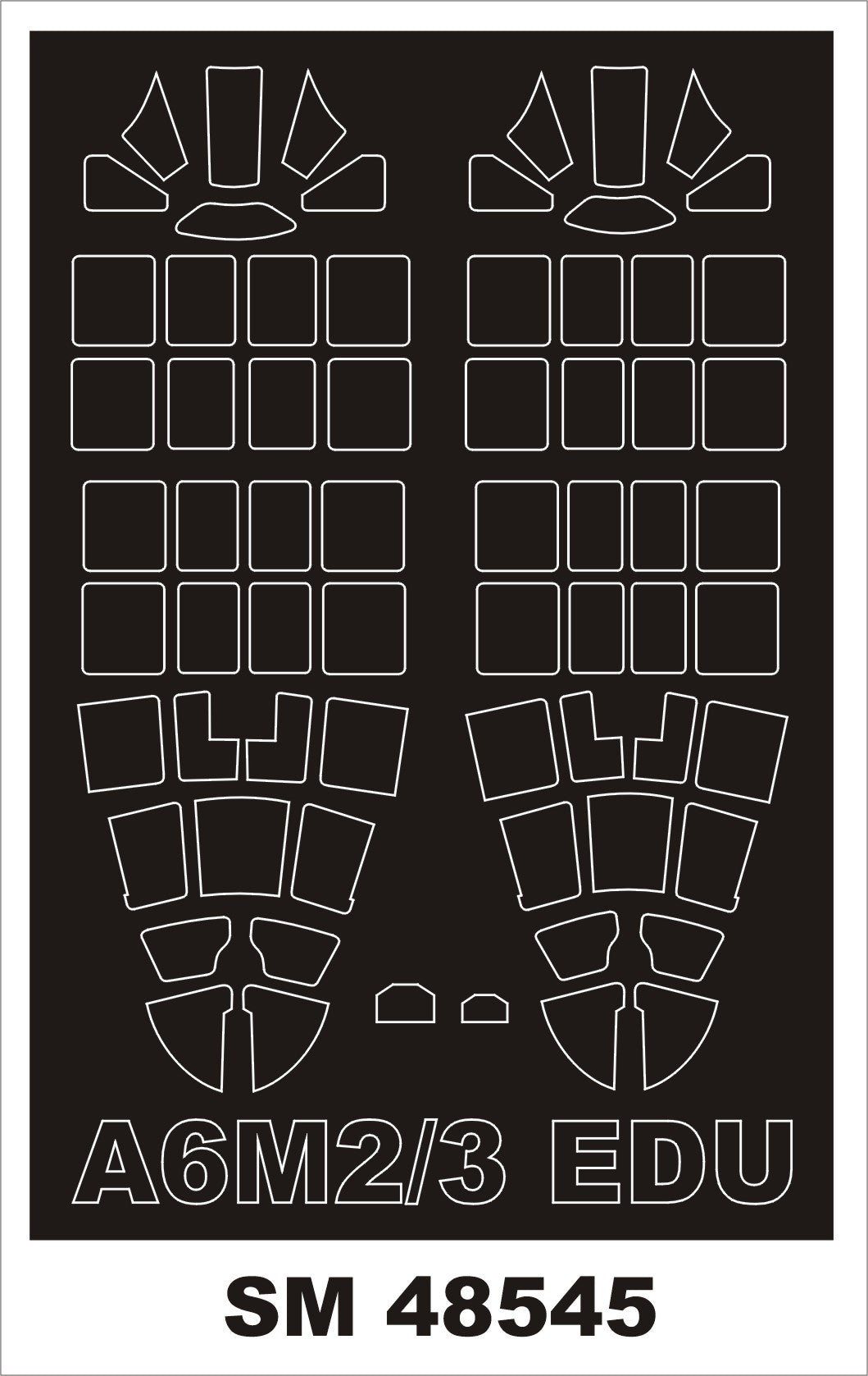 Mitsubishi A6M2/A6M3 ZERO (designed to be used with (designed to be used with Eduard kits) canopy frame paint mask (inside & outside)