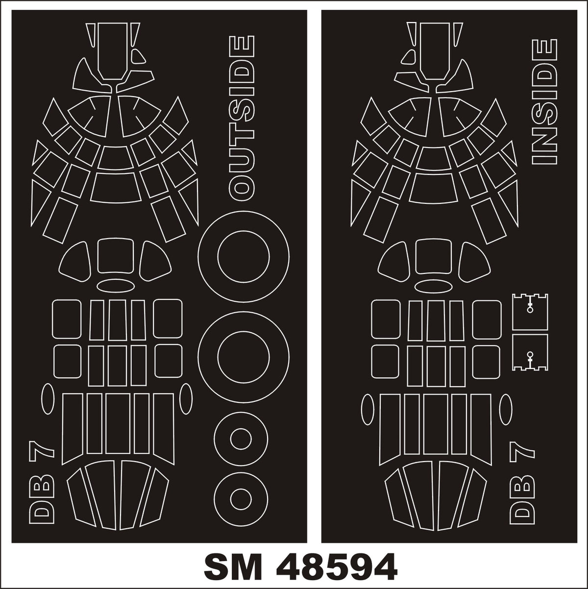 Douglas DB-7B Boston III (designed to be used with Hong Kong Models kits) 		  (outside, inside)