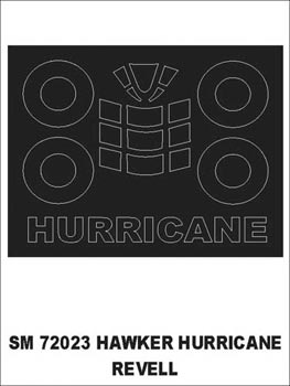 Hawker Hurricane canopy frame paint mask (outside only) (designed to be used with Revell kits)