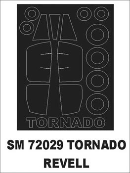 Panavia Tornado GR.1 canopy frame paint mask (outside only) (designed to be used with Revell kits)