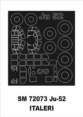 Junkers Ju-52/3M canopy frame paint mask (outside only) (designed to be used with Italeri kits)