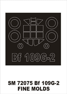 Messerschmitt Bf-109G-2 canopy frame paint mask (outside only) (designed to be used with Fine Molds kits)