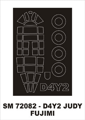 Yokosuka D4Y2 Judy canopy frame paint mask (outside only) (designed to be used with Fujimi kits)