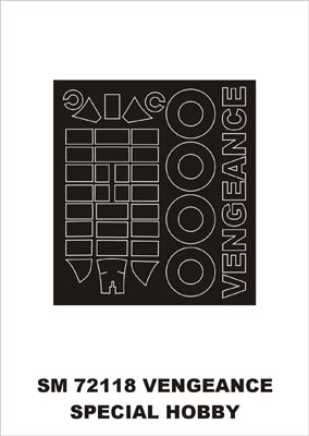 Vultee A-35 Vengeance canopy frame paint mask (outside only) (designed to be used with Special Hobby kits) [A-35B RAF]