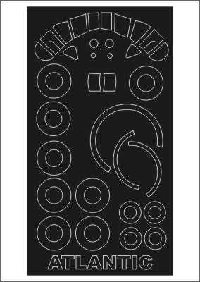 Breguet Br.1150 Atlantic canopy frame paint mask (outside only) (designed to be used with Revell kits)