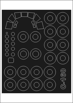 Transall C-160 canopy frame paint mask (outside only) (designed to be used with Revell kits)