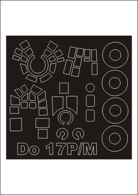 Dornier Do-17P/Do-17M canopy frame paint mask (outside only) (designed to be used with RS Models kits)