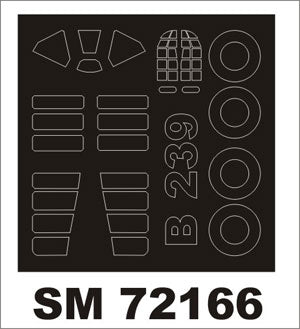 Brewster Buffalo canopy frame paint mask (outside only) (designed to be used with Hasegawa and Hobby 2000 kits) [ F2F-2 B-239B F2A-1/2 F2A-2 / F2A-3 F2A-1]