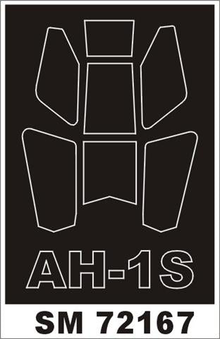 Bell AH-1S Cobra canopy frame paint mask (outside only) (designed to be used with Hobby Boss kits)