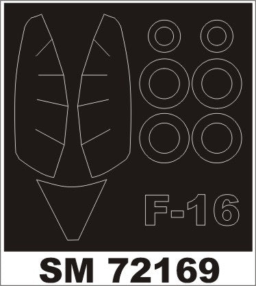 Lockheed-Martin F-16CG/F-16CJ canopy frame paint mask (outside only) (designed to be used with Academy kits)