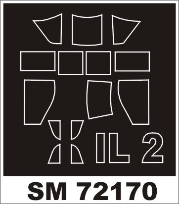 Ilyushin Il-2 single seater canopy frame paint mask (outside only) (designed to be used with Academy kits)