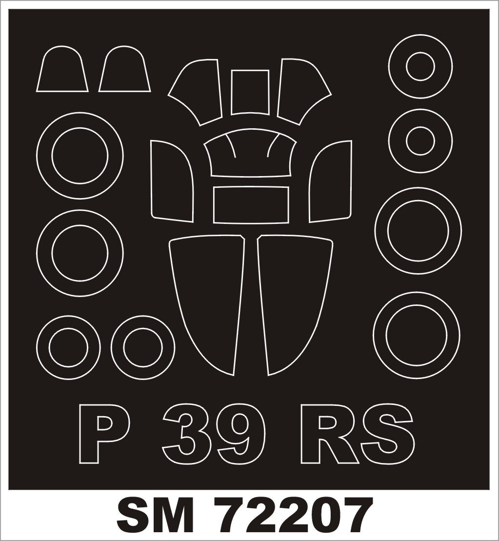 Bell P-39 Airacobra canopy frame paint mask (outside only) (designed to be used with RS MODELS kits) [P-39D P-39F P-39K P-39L/N P-39Q-5 TP-39Q]