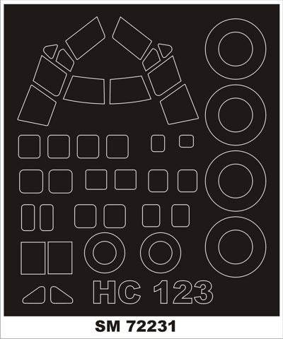 Fairchild HC-123B Provider (outside only canopy masks) (designed to be used with Roden kits)