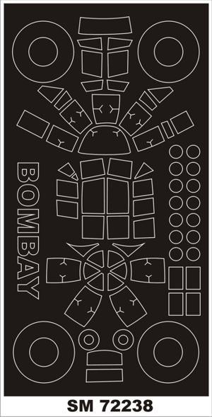 Bristol Bombay Mk.I (outside only canopy masks) (designed to be used with Valom kits)
