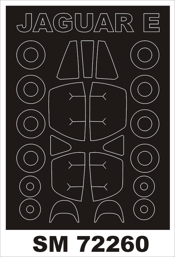 Sepecat Jaguar E (designed to be used with Hobby Boss kits) (outside canopy frame mask)
